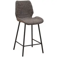Dimehouse Barkruk Beau chenille | textiel grijs 55x47x99x55 cm barkrukken | NADUVI
