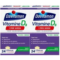 Davitamon 2x Vitamine D Vegan 1 Per Week 24 Capsules