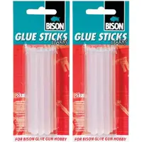 Bison 2x Glue Sticks Hobby Transparant Lijm 12 stuks
