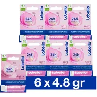 Labello 6x Lippenbalsem Blister Soft Rose 4,8 Gr