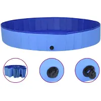 vidaXL Hondenzwembad inklapbaar 200x30 cm PVC blauw