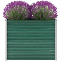 vidaXL Plantenbak verhoogd 100x40x77 cm gegalvaniseerd staal groen
