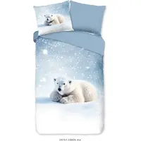 Good Morning Kinder Dekbedovertrek Katoen Flanel Esben - blue 140x200/220cm