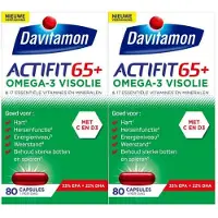 Davitamon 2x Actifit 65+ Omega-3 Visolie 80 capsules