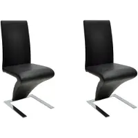 vidaXL Eetkamerstoelen 2 st kunstleer zwart