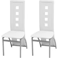 vidaXL Eetkamerstoelen kunstleer wit 2 st online kopen