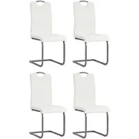 vidaXL Eetkamerstoelen 43x55x100 cm kunstleer wit 4 st online kopen