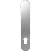 GPF bouwbeslag GPF Gatdeel langschild afgerond 218x40x8.5mm zonder krukgat PC92