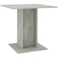 vidaXL Eettafel 80x80x75 cm bewerkt hout betongrijs