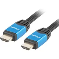 Lanberg - Lanberg aluminium HDMI-A male 2.0 4K video kabel 1.8m