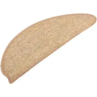 vidaXL Trapmatten 15 st 65x21x4 cm Lichtbruin Halfrond Groot