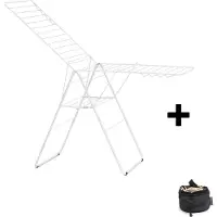 Brabantia hangon droogrek 25 meter incl wasknijpertasje wit