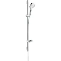 Hansgrohe Raindance Select E - Glijstangset 120, 3jet, EcoSmart 9l/min, wit/chroom 26623400