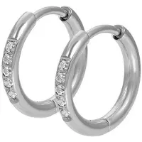 Ixxxi Creolen Hoops Crystal Zilver