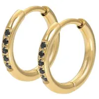 Ixxxi Creolen Hoops Black Goud