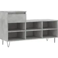 vidaXL Schoenenkast 102x36x60 cm bewerkt hout betongrijs