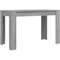 vidaXL Eettafel 120x60x76 cm bewerkt hout grijs sonoma eikenkleurig