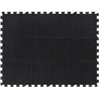 DKD Home Decor Rubbertegel 12 mm 90x120 cm zwart