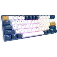 Royal Kludge RK61 Plus - Draadloos Toetsenbord - Mechanisch Gaming Toetsenbord - 61 Keys - RGB Keyboard - Blue Switches - Klein Blue
