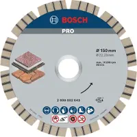Bosch 2608602643 Power Tools Diamanten doorslijpschijf Diameter 150 mm Boordiameter 22.23 mm Steen 1 stuk(s)