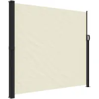 vidaXL Windscherm uittrekbaar 180x300 cm crèmekleurig