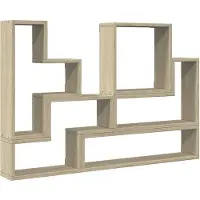 vidaXL Wandschap 96x12x64 cm bewerkt hout sonoma eikenkleurig