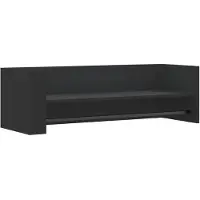 vidaXL Wandschap 100x35x30,5 cm bewerkt hout zwart