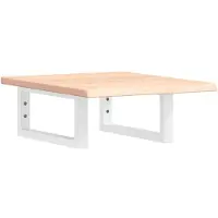 vidaXL Badkamer wandschap staal en massief eikenhout