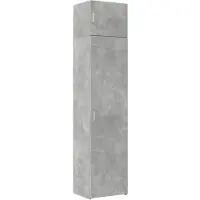 vidaXL Opbergkast smal 50x42,5x225 cm bewerkt hout betongrijs