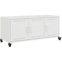 vidaXL Tv-meubel 100,5x39x43,5 cm staal wit