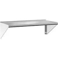 vidaXL Wandschap 100x45x31 cm roestvrijstaal zilverkleurig
