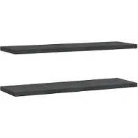 vidaXL Wandschappen 2 st 100x30 cm roestvrijstaal zwart