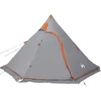 vidaXL Tipitent 5-persoons waterdicht grijs