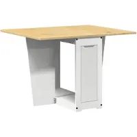 vidaXL Eettafel Corona inklapbaar massief grenenhout wit