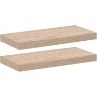 vidaXL Wandschapppen 2 st 50x23,5x4 cm bewerkt hout