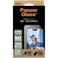 PanzerGlass Zilver Edge To Edge Glazen iPhone 16 Doorzichtig