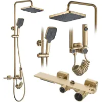 REA Helix Regendouche Geborsteld Goud 114,5cm
