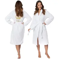 Tutumi Damesbadjas Met Borduursel Queen White Collar L