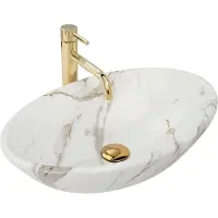 REA Opzetwastafel Pamela Shiny Aiax Marmur