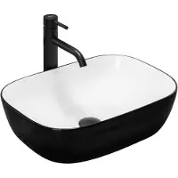 REA Opzetwastafel Belinda Black/white