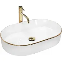 REA Opzetwastafel Nadia White Gold Edge
