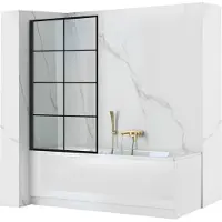 REA Badscherm Lagos-1 Fix 80 Zwart