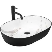 REA Opzetwastafel Cleo 61 Black Aiax Mat