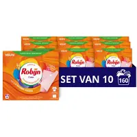 Robijn - Wasmiddeldoekjes - Color - 100% oplosbare doekjes in een kartonnen verpakking - 160 wasstrips
