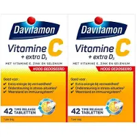 Davitamon 2x Vitamine C Hoog Gedoseerd + Extra D3 42 tabletten