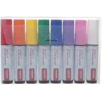 Europel Krijtstift Europel watervast 15mm assorti etui 8 stuks