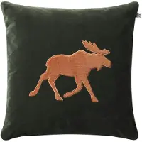 Chhatwal & Jonsson Moose Kussenhoes 50x50 Cm Woudgroen - Decoratieve kussens & hoezen Katoenfluweel Forest Green - CC120173-24V