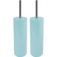 Spirella MSV Porto Toilet/wc-borstel houder - 2x - kunststof - mintgroen - 38 cm - Toiletborstels
