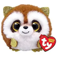 TY teeny puffies pickpocket raccoon, 10cm