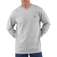 Carhartt Longsleeve Men Workwear Pocket L/S Heather Grey-XXL